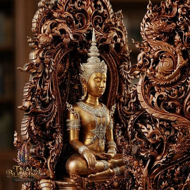 Master-Grade Phra Kring Phong Suphan Sovereign Royal Attire Edition Sacred Nine-Metal Alloy (Nawa Loha) Polished Finish Wat Phra Si Rattana Mahathat Suphanburi Thai Amulet Collectible Thai Blessing Co By RURUECHA