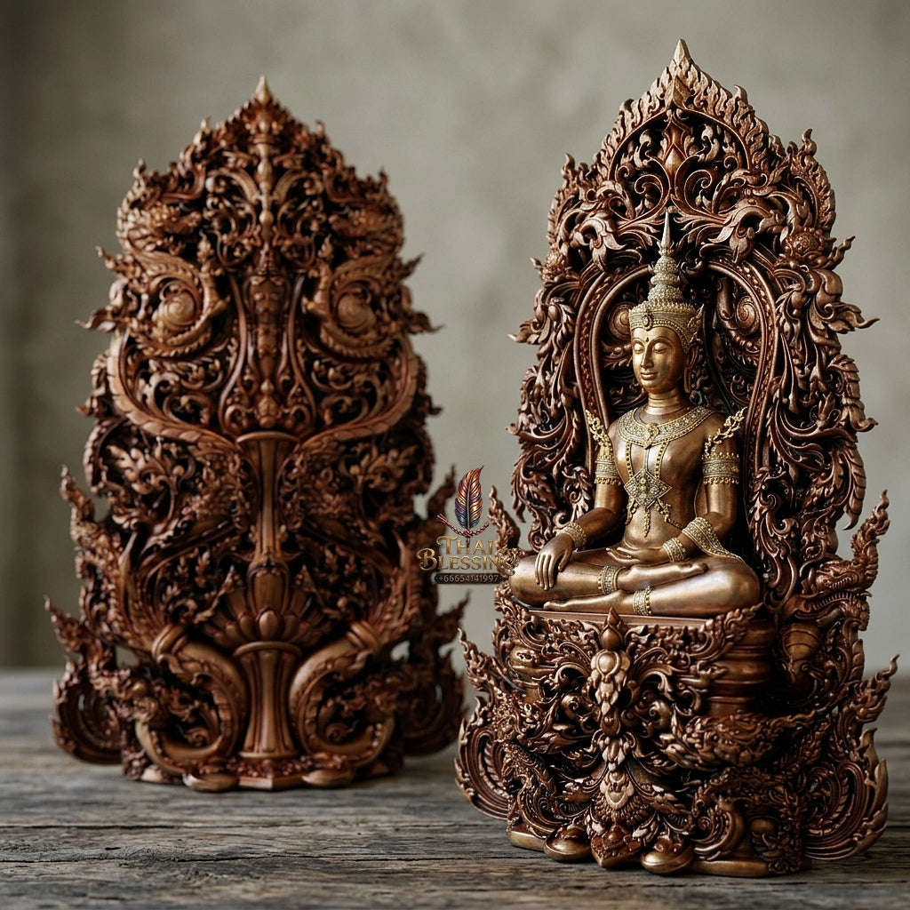 Master-Grade Phra Kring Phong Suphan Sovereign Royal Attire Edition Sacred Nine-Metal Alloy (Nawa Loha) Polished Finish Wat Phra Si Rattana Mahathat Suphanburi Thai Amulet Collectible Thai Blessing Co By RURUECHA