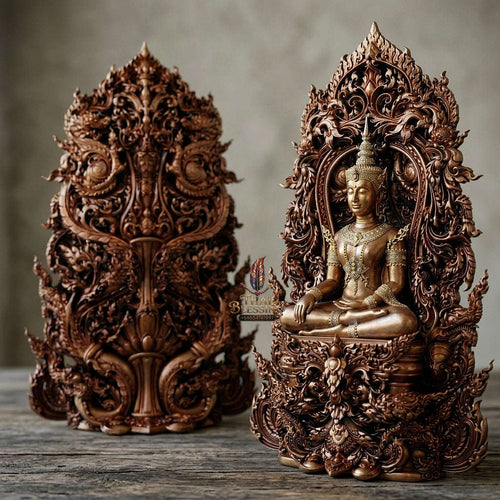 Master-Grade Phra Kring Phong Suphan Sovereign Royal Attire Edition Sacred Nine-Metal Alloy (Nawa Loha) Polished Finish Wat Phra Si Rattana Mahathat Suphanburi Thai Amulet Collectible Thai Blessing Co By RURUECHA