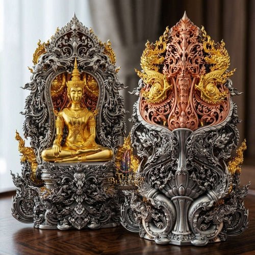 Master-Grade Phra Kring Phong Suphan Tri-Color Gold Plated Bronze (3K) Limited Edition of 259 Pieces Thai Blessing Co By RURUECHA