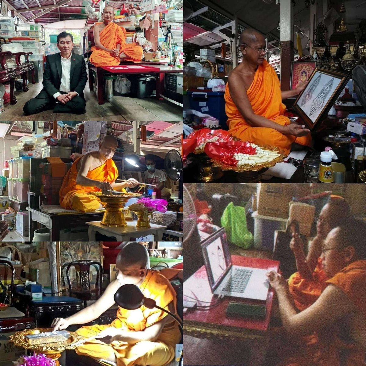 Master-Grade Phra Phaisarop (Thao Wessuwan) Prathan Phon VIP Edition Gold-Plated Bronze with Orange Enameling Wat Chulamanee Samut Songkhram Thai Amulet Collectible Thai Blessing Co By RURUECHA