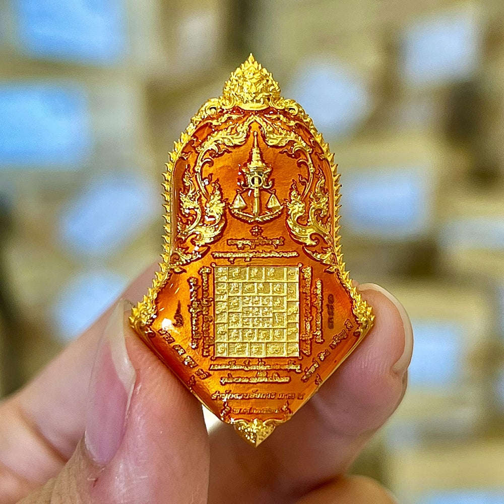 Master-Grade Phra Phaisarop (Thao Wessuwan) Prathan Phon VIP Edition Gold-Plated Bronze with Orange Enameling Wat Chulamanee Samut Songkhram Thai Amulet Collectible Thai Blessing Co By RURUECHA