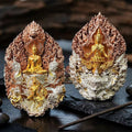 Master-Grade Phra Phuttha Chaimongkhon Phat Baramee (Charoen Lap Chana Mara) Bronze 3K Tri-Color Gold Plated Limited Edition Thai Blessing Co By RURUECHA