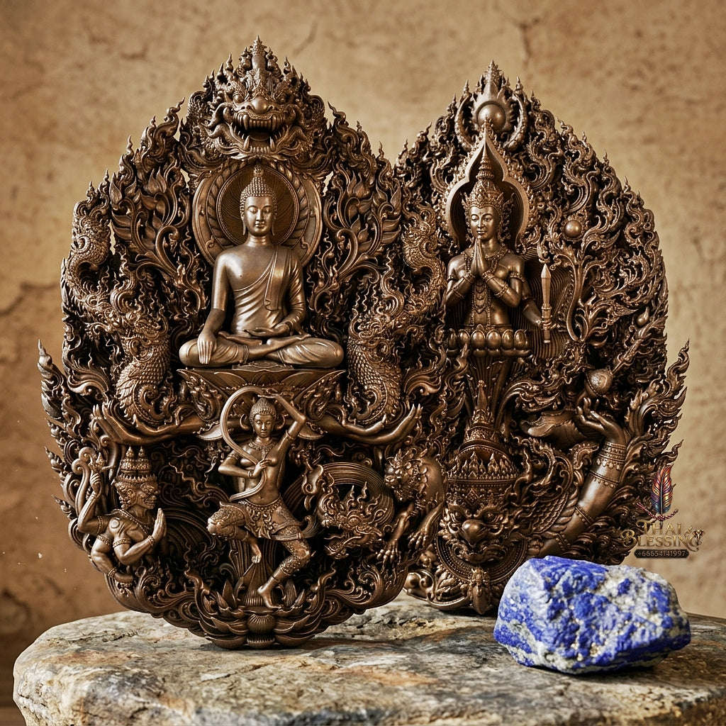 Master-Grade Phra Phuttha Chaimongkhon Phat Baramee (Charoen Lap Chana Mara) Colored Bronze Edition Thai Blessing Co By RURUECHA