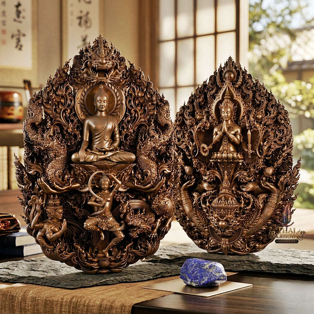 Master-Grade Phra Phuttha Chaimongkhon Phat Baramee (Charoen Lap Chana Mara) Colored Bronze Edition Thai Blessing Co By RURUECHA