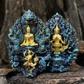 Master-Grade Phra Phuttha Chaimongkhon Phat Baramee (Charoen Lap Chana Mara) Rainbow Bronze Gold-Plated Buddha Figure Wat Huai Duan Thai Blessing Co By RURUECHA