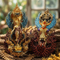 Master-Grade Phra Phuttha Pattiharn Paet Lok Sacred Chanuan 2K with Patina Enameling Nagaprok Back Garuda Sacred Casting Thai Blessing Co By RURUECHA
