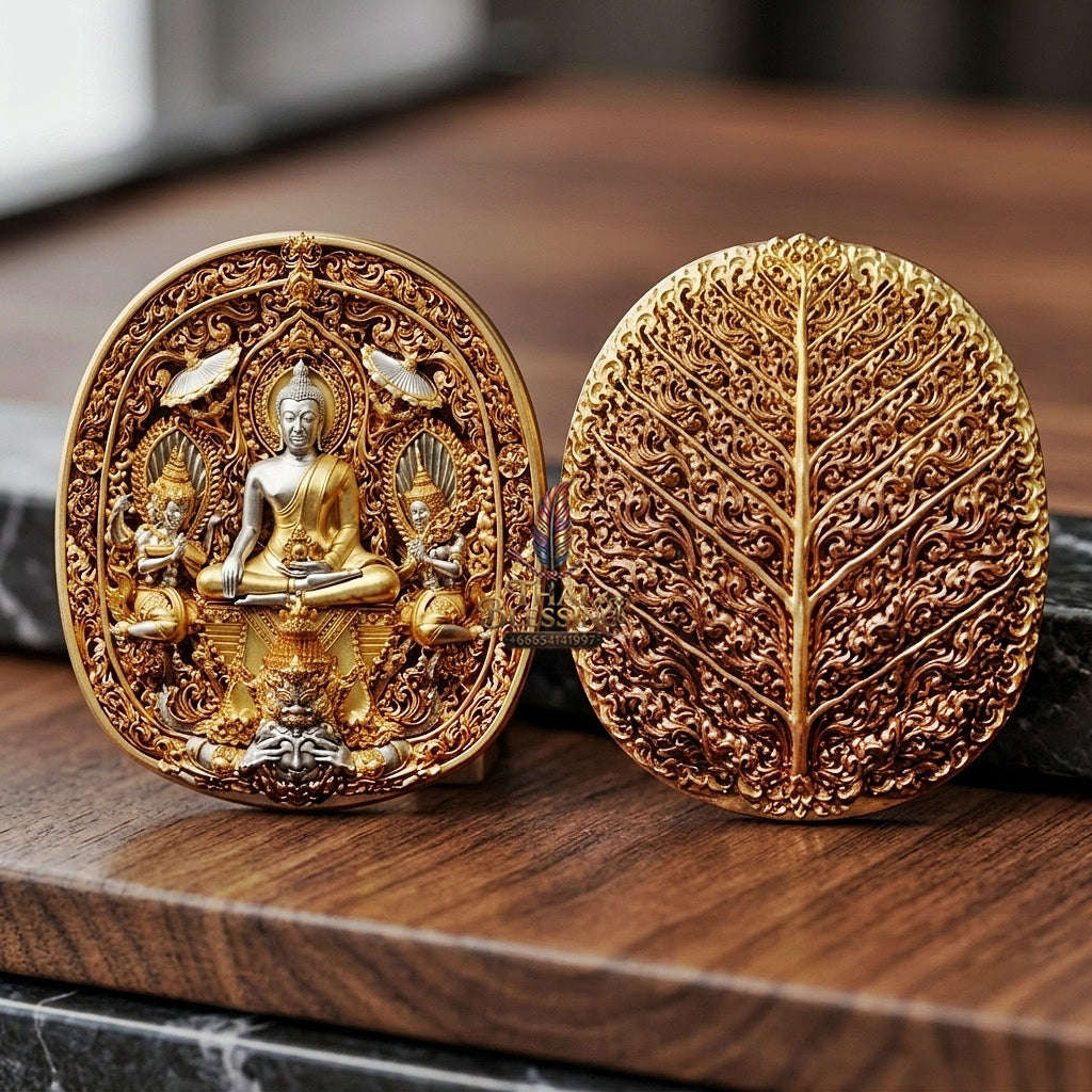 Master-Grade Southern Thai Yod Khun Phon Sovereign Warlord Amulet 2K Plated Bronze Edition Wat Santi Worakhun Songkhla Collector-Grade Talisman Thai Blessing Co By RURUECHA