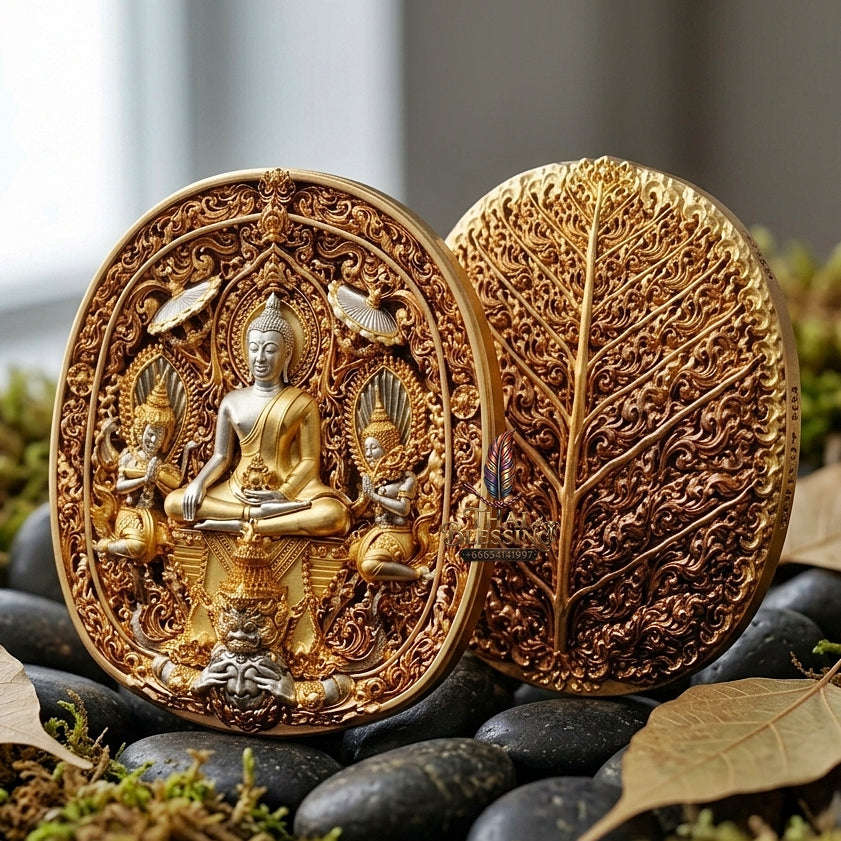 Master-Grade Southern Thai Yod Khun Phon Sovereign Warlord Amulet 2K Plated Bronze Edition Wat Santi Worakhun Songkhla Collector-Grade Talisman Thai Blessing Co By RURUECHA