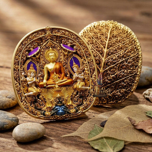 Master-Grade Southern Thai Yod Khun Phon Sovereign Warlord Amulet Gold-Plated Bronze with Sacred Enamel (Long Ya) Edition Wat Santi Worakhun Songkhla Collector-Grade Talisman Thai Blessing Co By RURUECHA