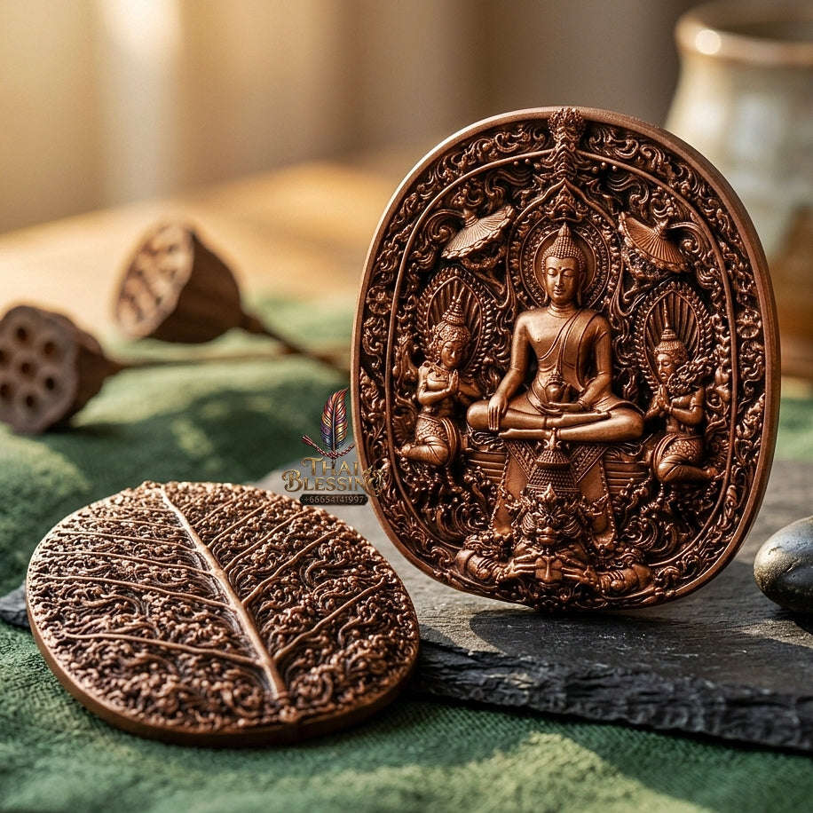 Master-Grade Southern Thai Yod Khun Phon Sovereign Warlord Amulet Sacred Nine-Metal Alloy (Nawa Loha) Edition Wat Santi Worakhun Songkhla Collector-Grade Talisman Thai Blessing Co By RURUECHA