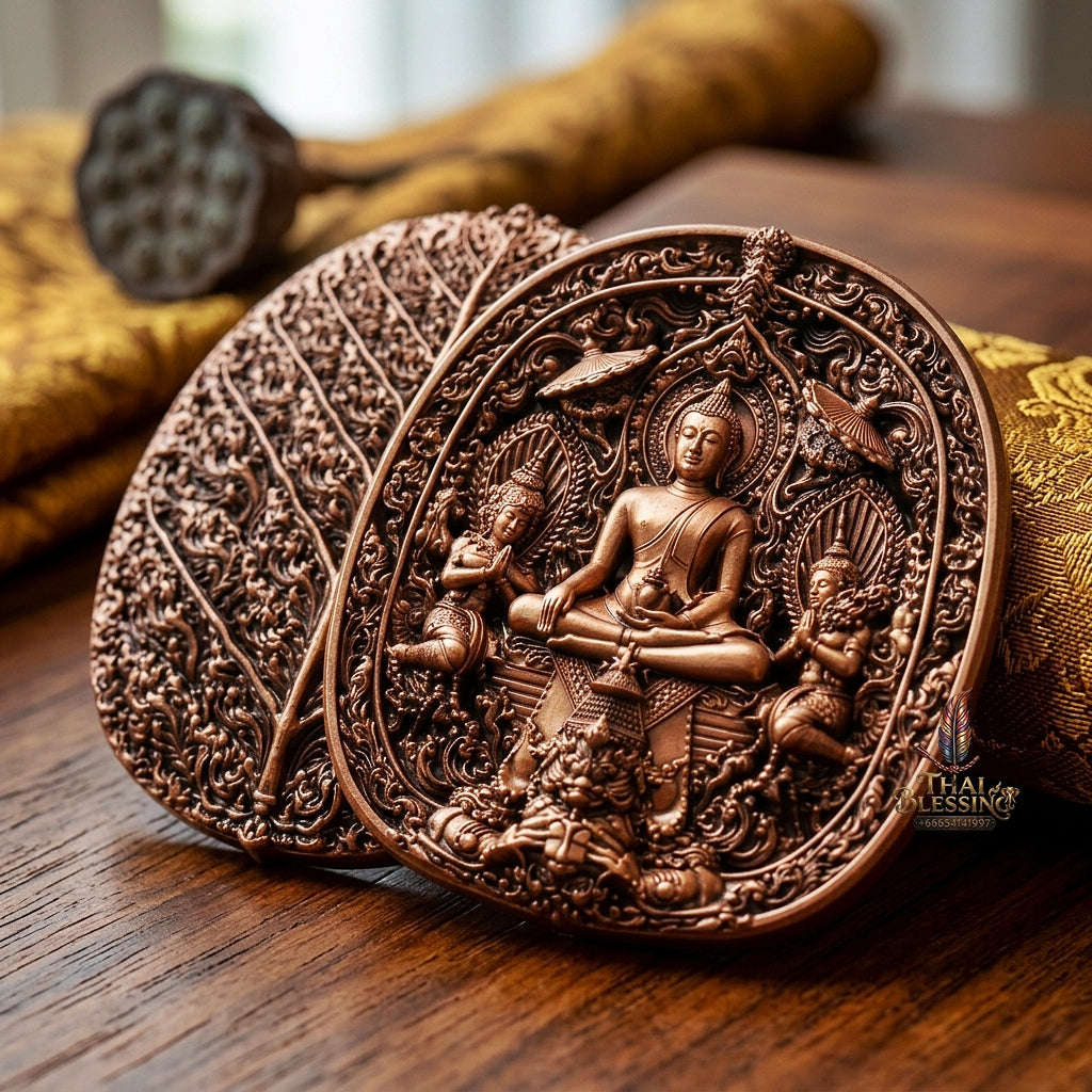 Master-Grade Southern Thai Yod Khun Phon Sovereign Warlord Amulet Sacred Nine-Metal Alloy (Nawa Loha) Edition Wat Santi Worakhun Songkhla Collector-Grade Talisman Thai Blessing Co By RURUECHA