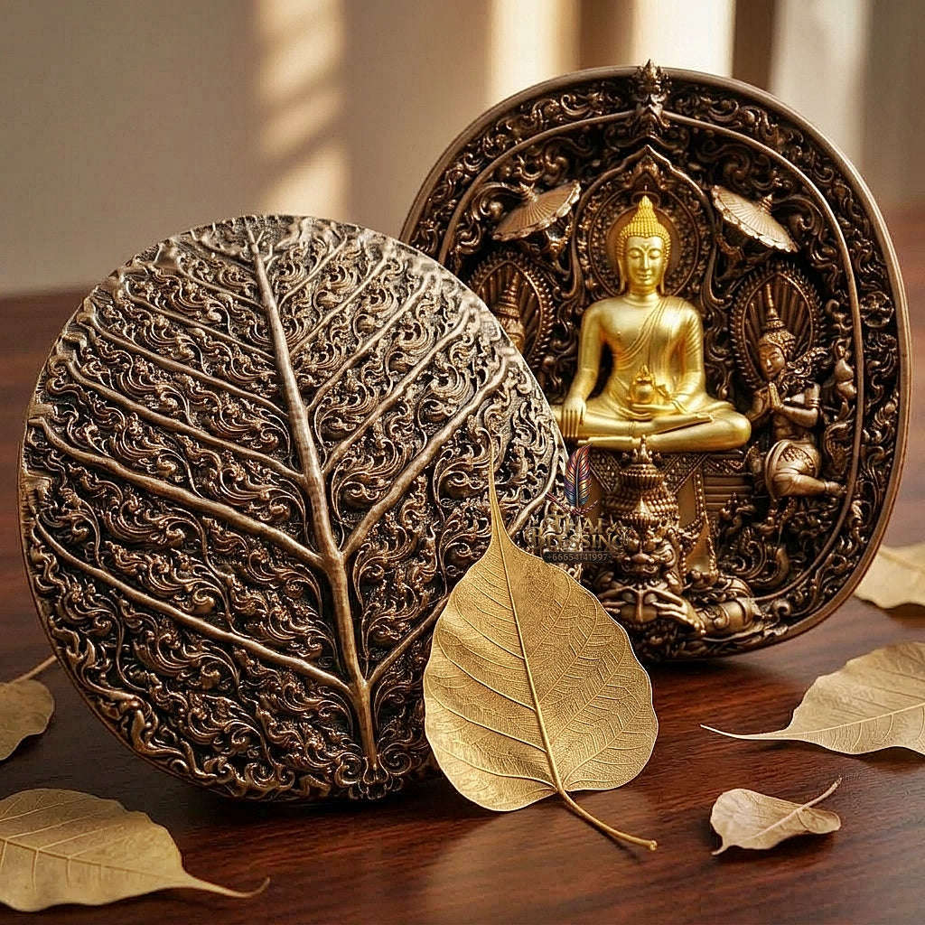 Master-Grade Southern Thai Yod Khun Phon Sovereign Warlord Amulet Satin Bronze with Gold-Plated Buddha Image Edition Wat Santi Worakhun Songkhla Collector-Grade Talisman Thai Blessing Co By RURUECHA