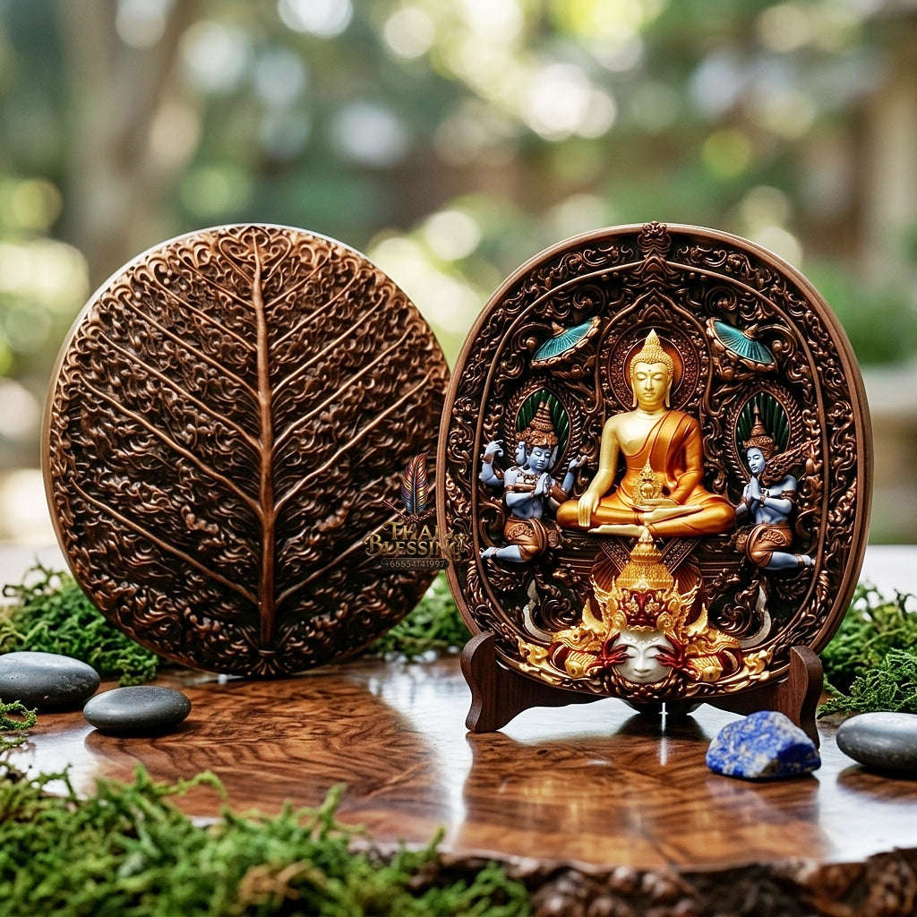 Master-Grade Southern Thai Yod Khun Phon Sovereign Warlord Amulet Satin Bronze with Sacred Enamel (Long Ya) Edition Wat Santi Worakhun Songkhla Collector-Grade Talisman Thai Blessing Co By RURUECHA