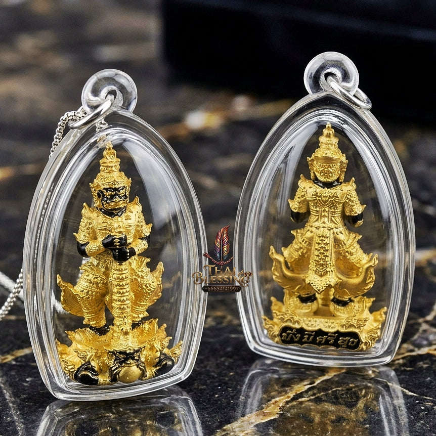 Master-Grade Thao Wessuwan-No Sub Suwan Divine Gold Alloy Plated Black Enamel Thai Blessing Co By RURUECHA