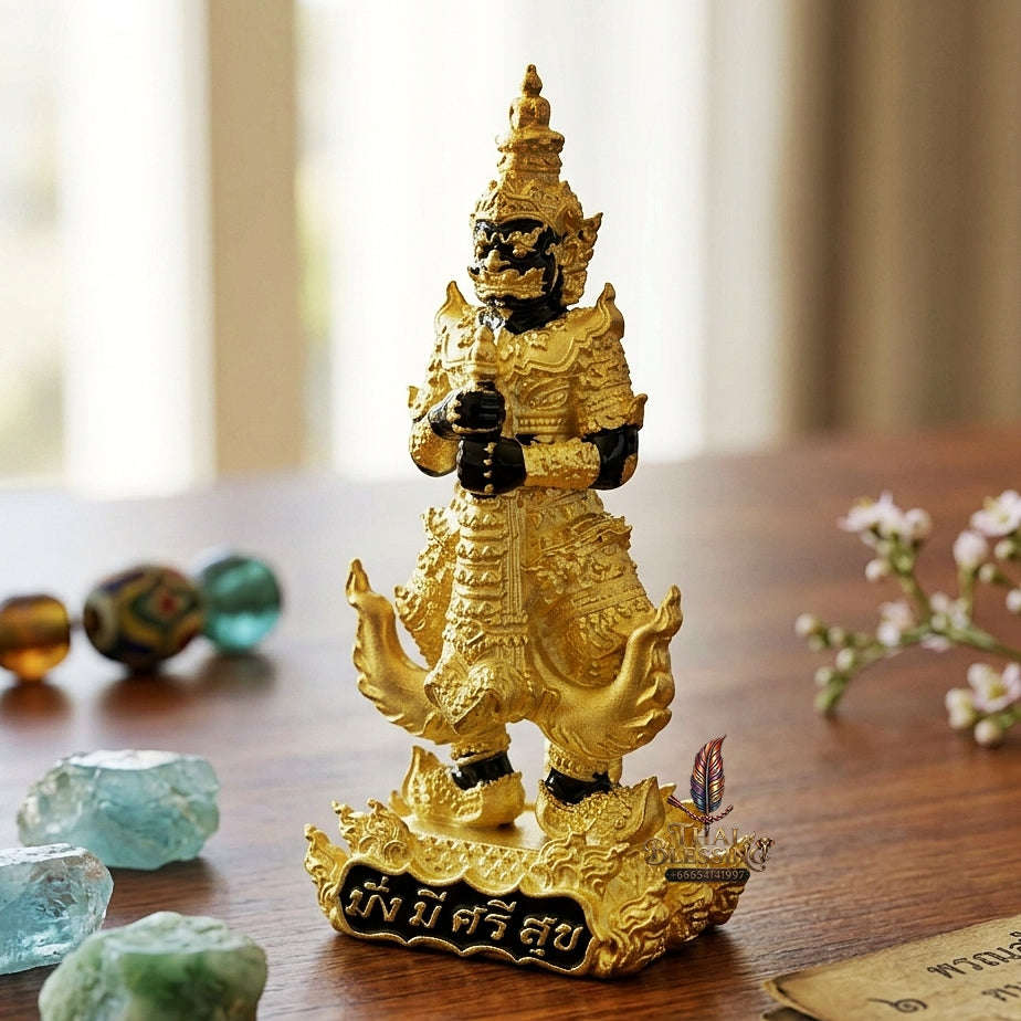 Master-Grade Thao Wessuwan-No Sub Suwan Divine Gold Alloy Plated Black Enamel Thai Blessing Co By RURUECHA