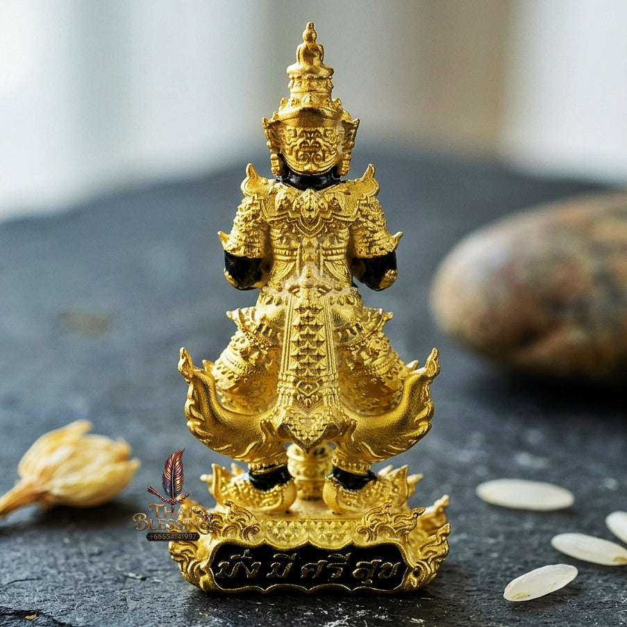 Master-Grade Thao Wessuwan-No Sub Suwan Divine Gold Alloy Plated Black Enamel Thai Blessing Co By RURUECHA