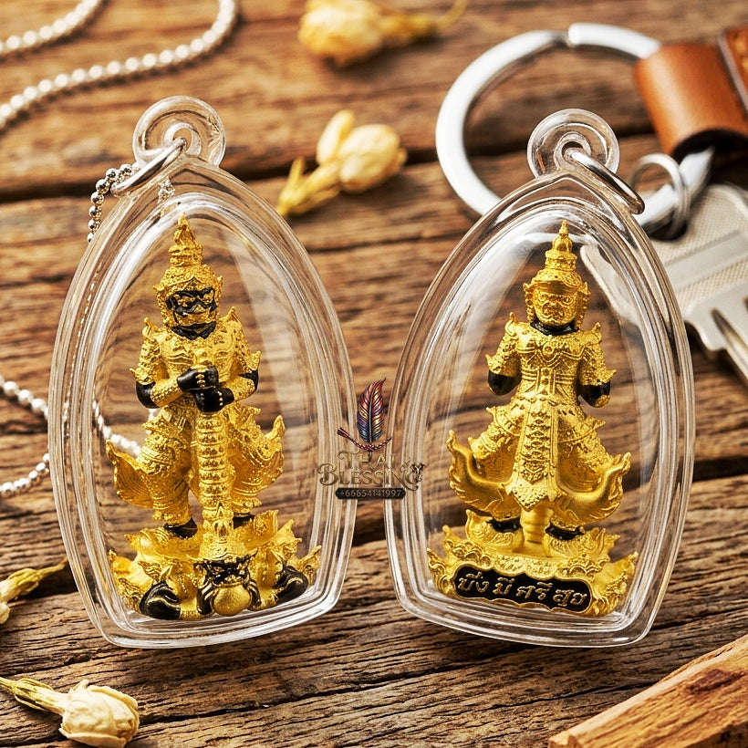 Master-Grade Thao Wessuwan-No Sub Suwan Divine Gold Alloy Plated Black Enamel Thai Blessing Co By RURUECHA
