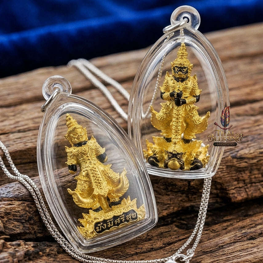 Master-Grade Thao Wessuwan-No Sub Suwan Divine Gold Alloy Plated Black Enamel Thai Blessing Co By RURUECHA