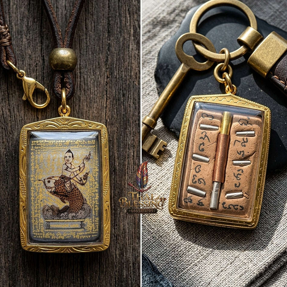 Master-Grade Ultimate Love Magnetism & Seduction Sorcery Locket Kumanthong Edition Phongphraikuman & Sacred Wealth Powders Phra Achan Supphasit Wat Bang Namchon Bangkok 2012 Thai Amulet Collectible Thai Blessing Co By RURUECHA