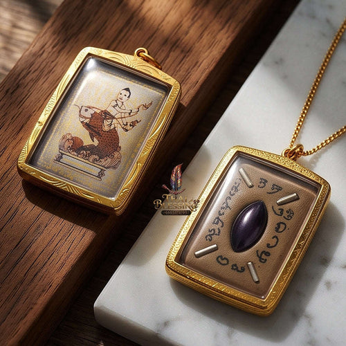 Master-Grade Ultimate Love Magnetism & Seduction Sorcery Locket Kumanthong Edition Phongphraikuman & Sacred Wealth Powders Phra Achan Supphasit Wat Bang Namchon Bangkok 2012 Thai Amulet Collectible Thai Blessing Co By RURUECHA