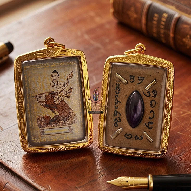 Master-Grade Ultimate Love Magnetism & Seduction Sorcery Locket Kumanthong Edition Phongphraikuman & Sacred Wealth Powders Phra Achan Supphasit Wat Bang Namchon Bangkok 2012 Thai Amulet Collectible Thai Blessing Co By RURUECHA