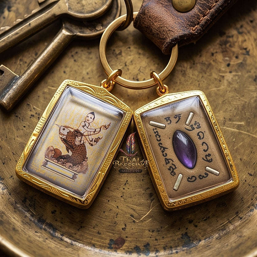 Master-Grade Ultimate Love Magnetism & Seduction Sorcery Locket Kumanthong Edition Phongphraikuman & Sacred Wealth Powders Phra Achan Supphasit Wat Bang Namchon Bangkok 2012 Thai Amulet Collectible Thai Blessing Co By RURUECHA