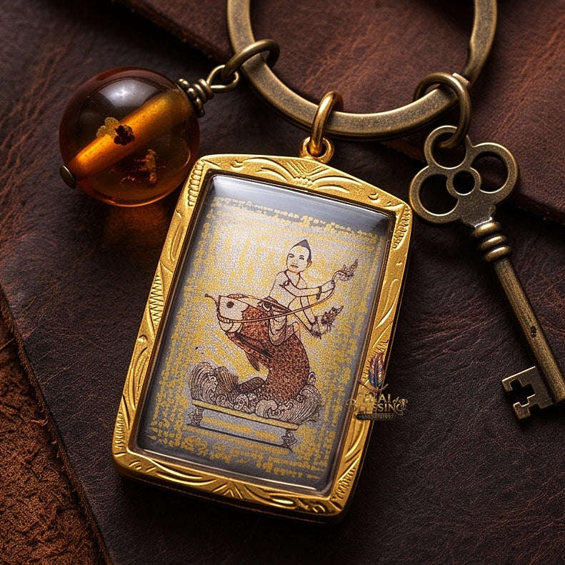 Master-Grade Ultimate Love Magnetism & Seduction Sorcery Locket Kumanthong Edition Phongphraikuman & Sacred Wealth Powders Phra Achan Supphasit Wat Bang Namchon Bangkok 2012 Thai Amulet Collectible Thai Blessing Co By RURUECHA