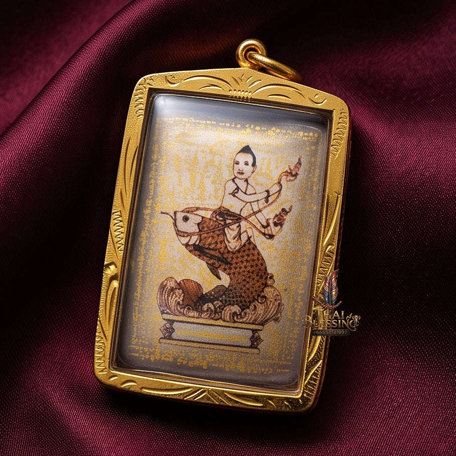 Master-Grade Ultimate Love Magnetism & Seduction Sorcery Locket Kumanthong Edition Phongphraikuman & Sacred Wealth Powders Phra Achan Supphasit Wat Bang Namchon Bangkok 2012 Thai Amulet Collectible Thai Blessing Co By RURUECHA