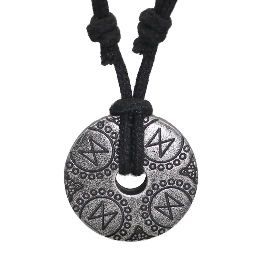🐺 Medieval Stainless Steel Viking Wolf Necklace – Men’s Spiritual Jewelry | Viking Compass and Dragon Design | Robust and Symbolic Amulet S1-44