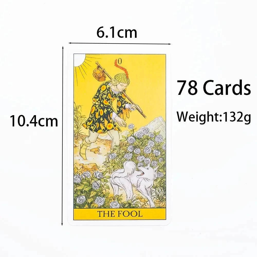 Metal Box Gilded Tarot Cards Deck - Thai Blessing Co Tarot Cards with Paper Guidebook - English Version