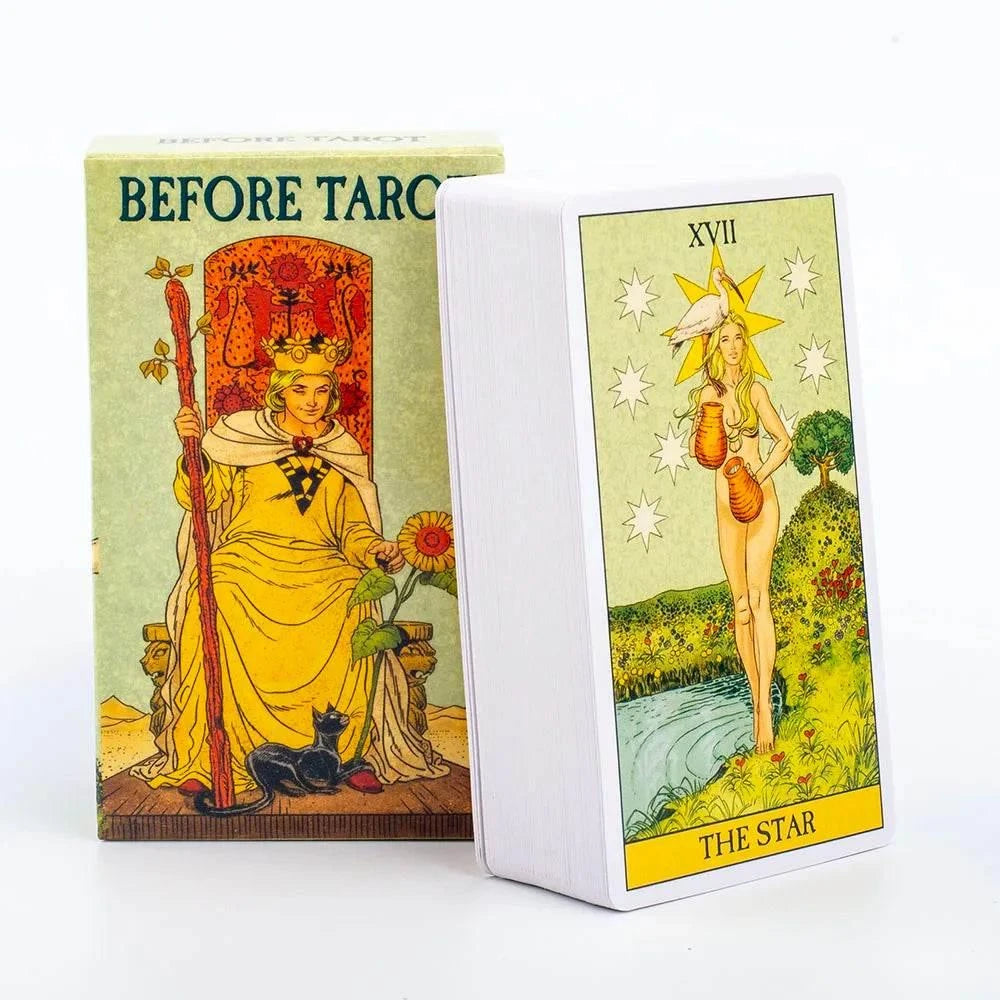 Metal Box Gilded Tarot Cards Deck - Thai Blessing Co Tarot Cards with Paper Guidebook - English Version