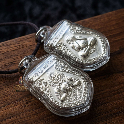 💥 MIGHTY ECLIPSE & MEDITATIVE SOVEREIGNTY: THE SILVER MAHA SETTHI RAHU PIT TA!  Sacred "Phra Rahu Pit Ta (Maha Setthi 61 Edition) – Solid Silver Thai Blessing Co By RURUECHA