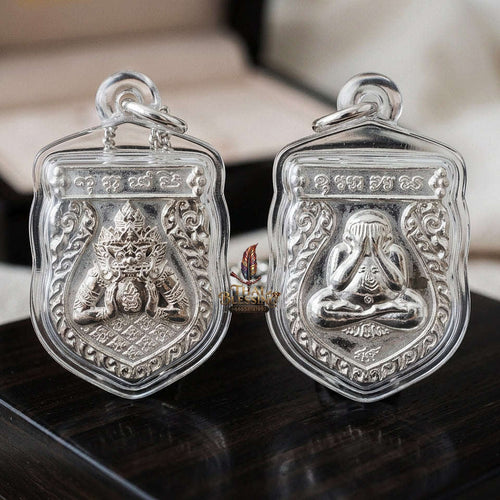 💥 MIGHTY ECLIPSE & MEDITATIVE SOVEREIGNTY: THE SILVER MAHA SETTHI RAHU PIT TA!  Sacred "Phra Rahu Pit Ta (Maha Setthi 61 Edition) – Solid Silver Thai Blessing Co By RURUECHA