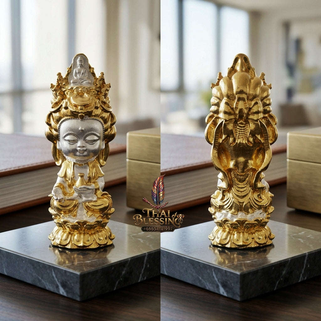 💥 MILLIONAIRE WEALTH & DIVINE GRACE MAGNET! Jio Guanyin "Roy Larn" Amulet Miniature Goddess for Elite Wealth, Infinite Compassion, and Supreme Protection