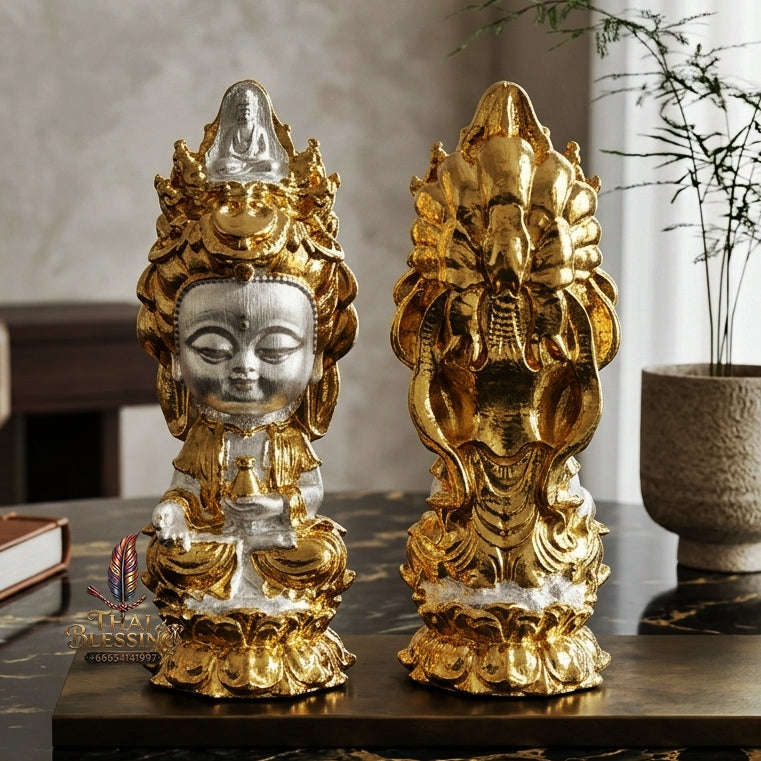 💥 MILLIONAIRE WEALTH & DIVINE GRACE MAGNET! Jio Guanyin "Roy Larn" Amulet Miniature Goddess for Elite Wealth, Infinite Compassion, and Supreme Protection