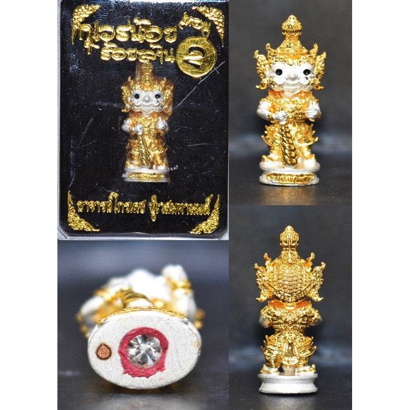 Mini Wealth Amulet for Business - Thai Luck Charm One-Sake.com ทอง/ม่วง กายอัมฤทธิ์ เพ้นสี ชุบทอง เพ้นสี-ชุบทอง-ทอง/ม่วง กายอัมฤทธิ์-ทอง/ดำ กายนิลกาฬ-ทับทิม-เขียวมรกต-2k เงิน/ทอง-ประกายม่วง-3k-เขียวหยก-2k เงิน/พิ้งค์-ซาตินเงิน-ทองขาว-สัตตะ-