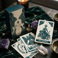 Minimalist Celestial Tarot Deck (78 Pcs Teal & Cream Linocut Edition) - Modern Astrological Divination Cards for Intuitive Guidance, Family Gatherings & Tarot Collectors Thai Blessing Co By RURUECHA