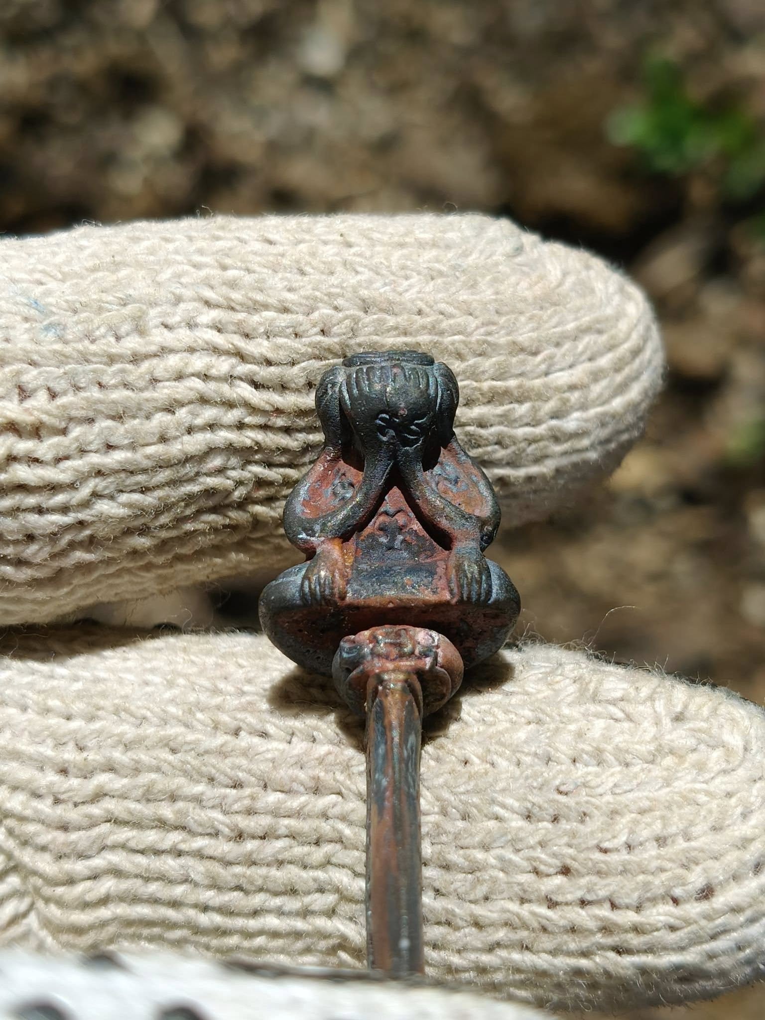 Mit Mor Amulet for Protection - Thai Figurine Ornament for Safety and Wellbeing