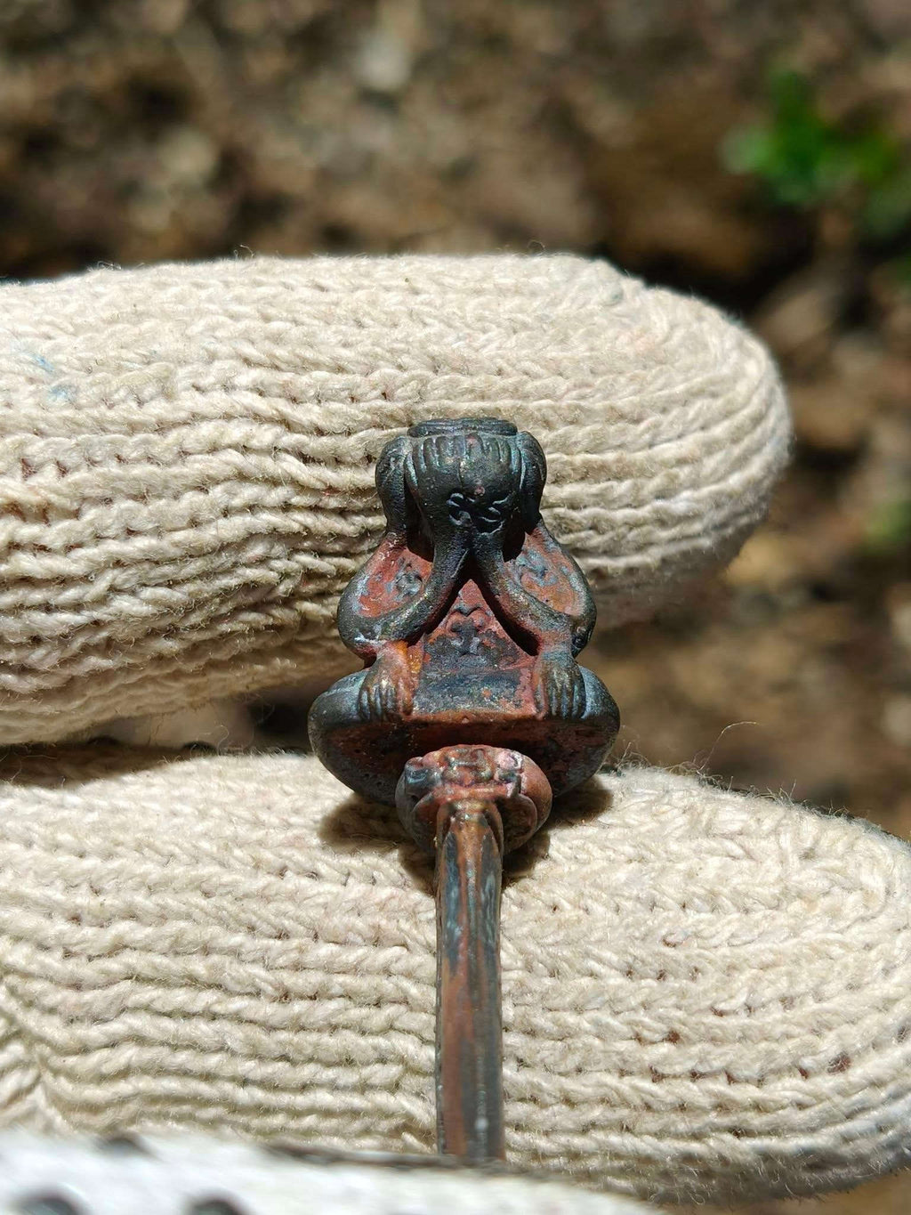 Mit Mor Amulet for Protection - Thai Figurine Ornament for Safety and Wellbeing