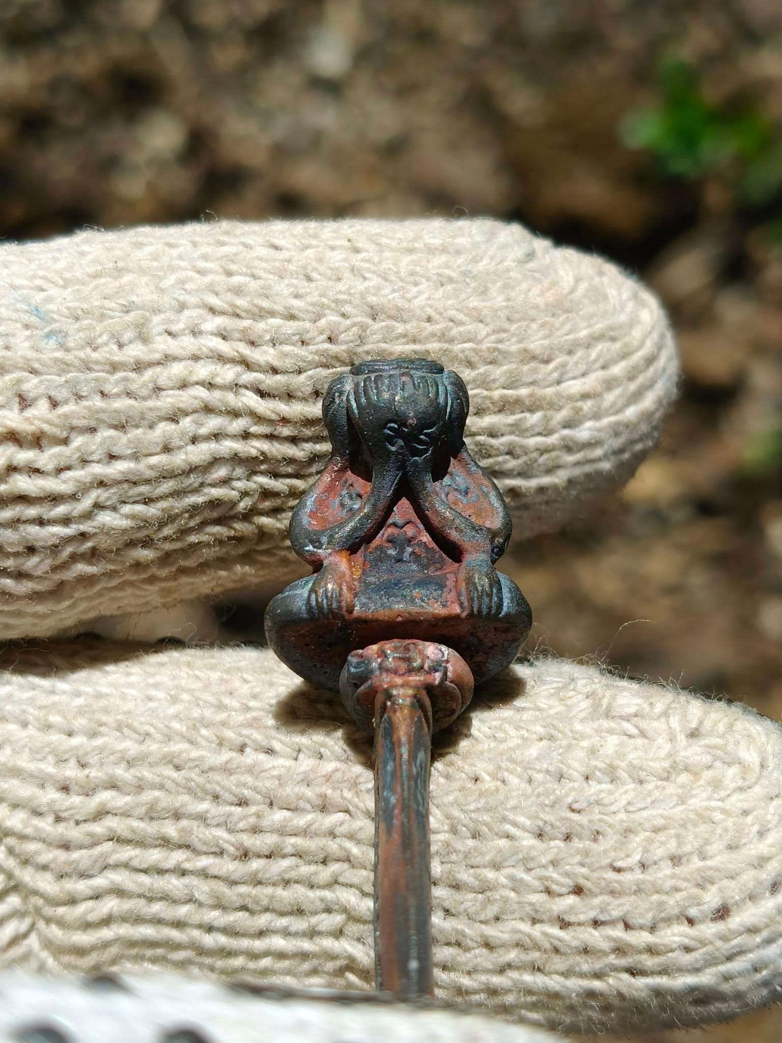 Mit Mor Amulet for Protection - Thai Figurine Ornament for Safety and Wellbeing