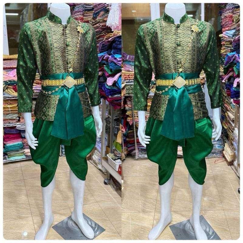 Modern Thai Men's Traditional Outfit for Ceremonial Occasions 5