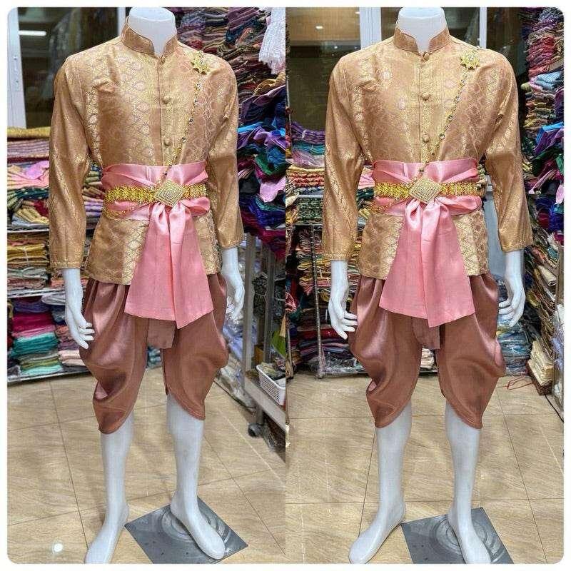 Modern Thai Men's Traditional Outfit for Ceremonial Occasions 1