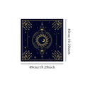 🌙 Moon Pattern Tarot Card Tablecloth Art Design Aesthetic Witchcraft Astrology Polyester Tarot Mat Cloth Divination Cloth Card Pad 49x49cm