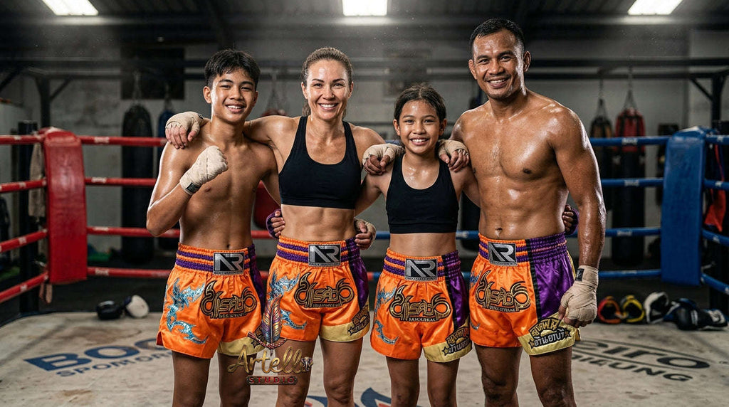 🥊 Muay Thai Shorts Kickboxing MMA Fight Shorts for Men Women Kids – Thai Boxing Training Gear, Breathable Quick Dry Martial Arts Combat Shorts