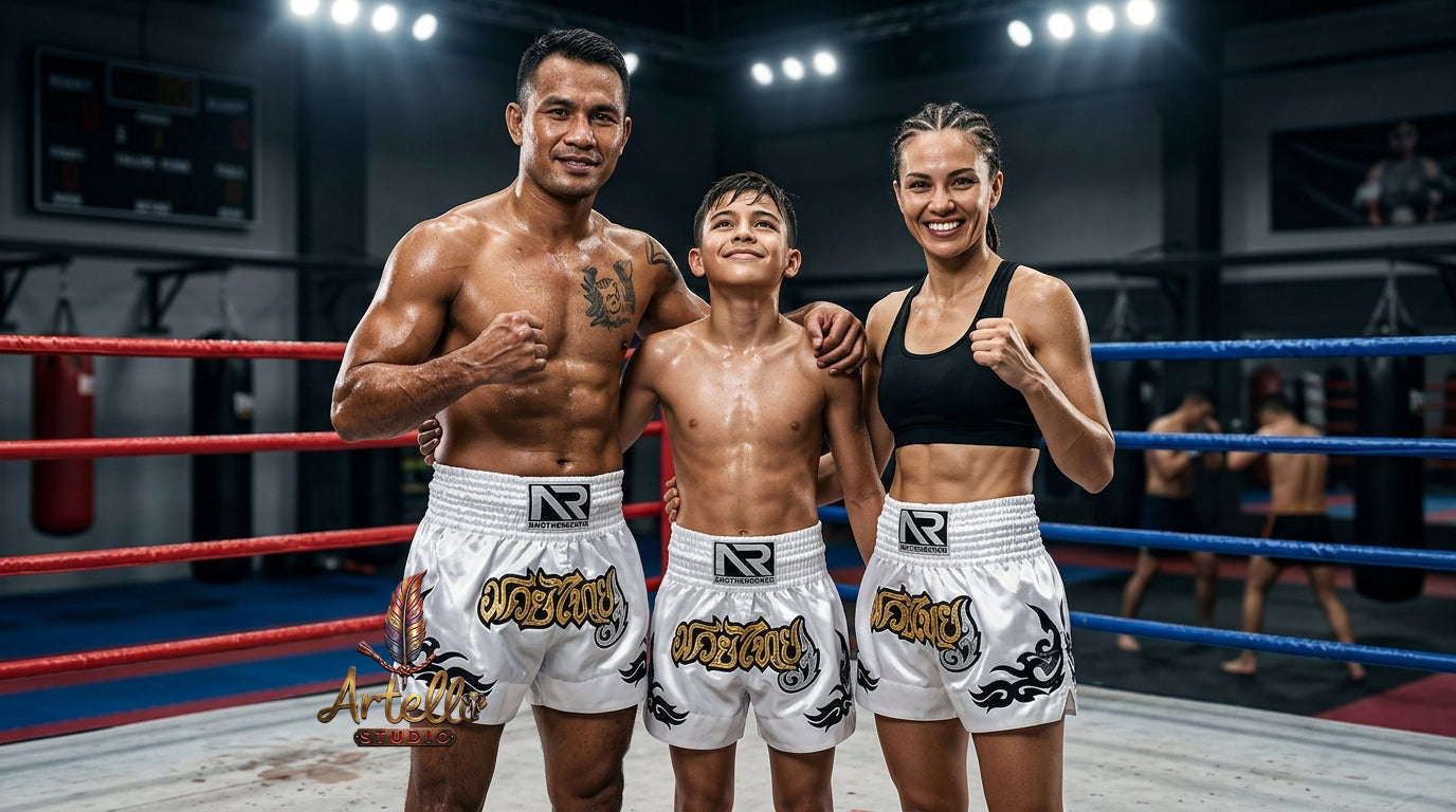 🥊 Muay Thai Shorts Kickboxing MMA Fight Shorts for Men Women Kids – Thai Boxing Training Gear, Breathable Quick Dry Martial Arts Combat Shorts
