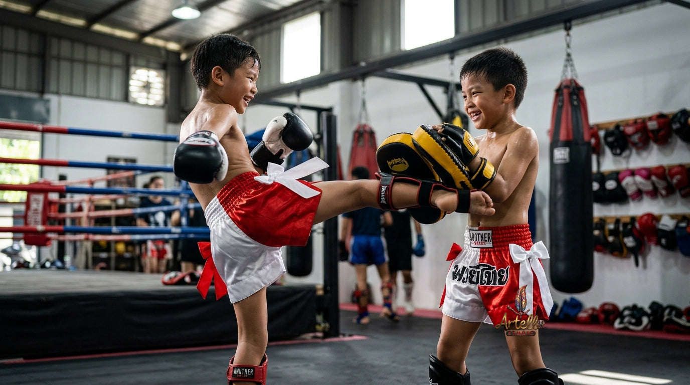 🥊 Muay Thai Shorts Kickboxing MMA Fight Shorts for Men Women Kids – Thai Boxing Training Gear, Breathable Quick Dry Martial Arts Combat Shorts