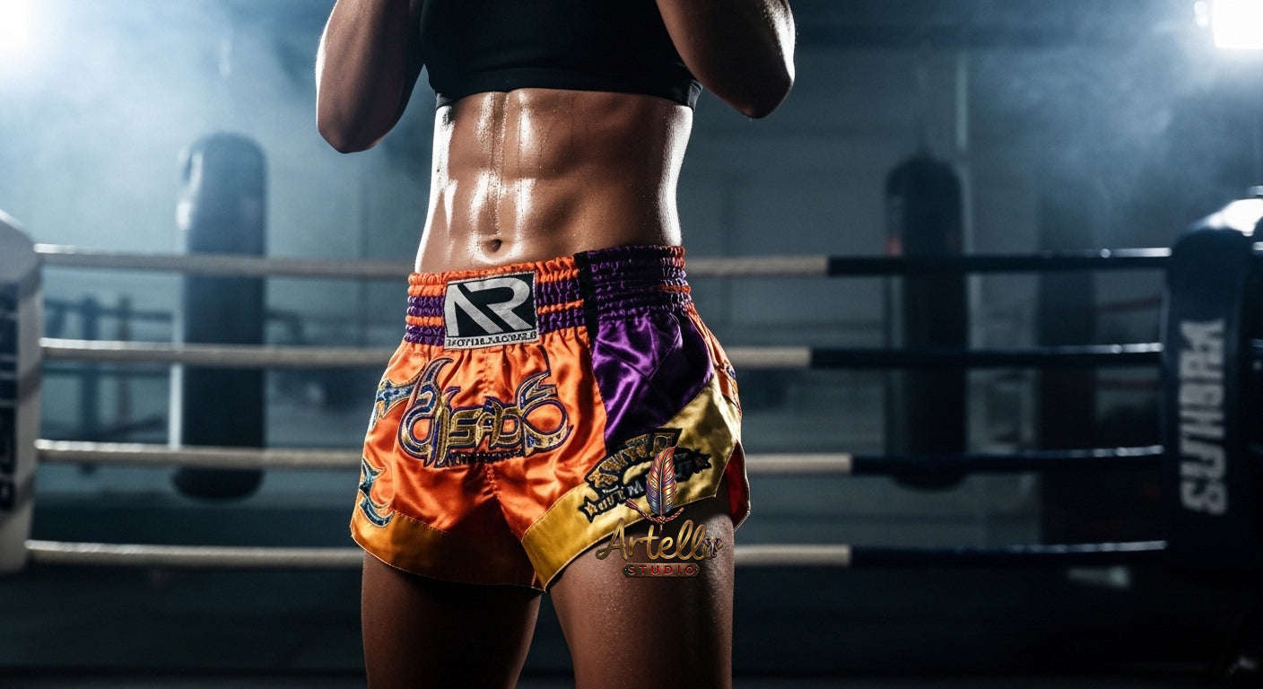 🥊 Muay Thai Shorts Kickboxing MMA Fight Shorts for Men Women Kids – Thai Boxing Training Gear, Breathable Quick Dry Martial Arts Combat Shorts
