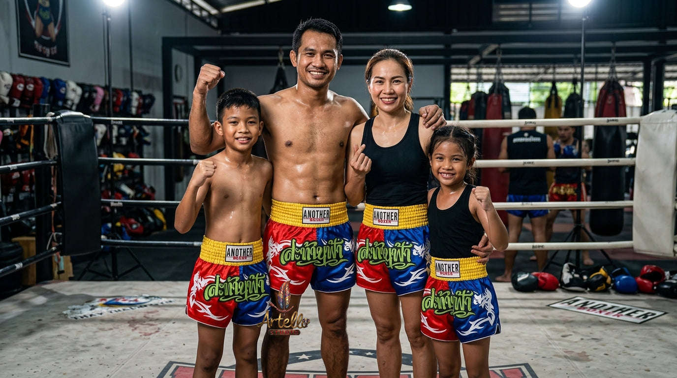 🥊 Muay Thai Shorts Kickboxing MMA Fight Shorts for Men Women Kids – Thai Boxing Training Gear, Breathable Quick Dry Martial Arts Combat Shorts