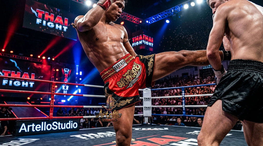 🥊 Muay Thai Shorts Kickboxing MMA Fight Shorts for Men Women Kids – Thai Boxing Training Gear, Breathable Quick Dry Martial Arts Combat Shorts